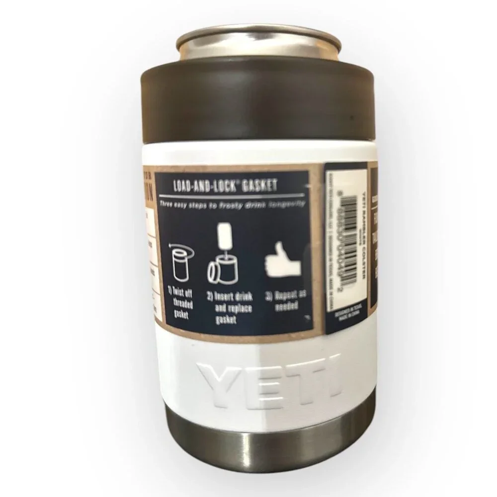 Yeti Rambler Colster White Color Koozie Size12 oz Fits Standard Cans NEW w/ Tags - Picture 12 of 16